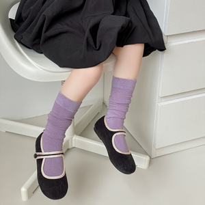 Chaussettes à poils désossés épaissis et anti-boulochage en coton d'automne et d'hiver pour femmes - Product Image 5