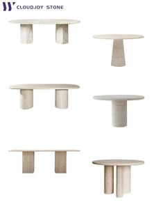 Plinti ovali di design italiano di lusso tavolini da caffè in marmo naturale pietra tavolini da caffè per soggiorno mobili/hotel/villa - Product Image 5