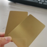 Tarjetas de aluminio de acero inoxidable de Metal Nfc personalizadas de gama alta, tarjeta de visita con código Qr, placa de identificación de tarjeta de visita de latón Nfc de Oro 4K