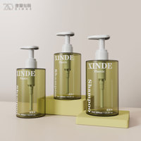 XINDE OEM ODM couleur personnalisée impression luxe PET 500ml soin des cheveux emballage cosmétique lavage à la main vide lotion pour le corps shampooing bouteille
