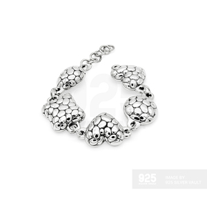 Bracelet à maillons texturés en pierres de formes variées, qualité supérieure, en argent sterling 925, apprêts de bijouterie - Product Image 2