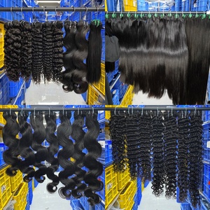 インドの生の髪の束インドのベンダー、生のインドのレミーヘア卸売、生のインドのキューティクルアライメントの髪のベンダー - Product Image 6