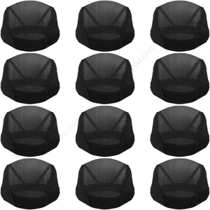 Venta al por mayor: 2 gorros de malla de nailon elásticos negros y beige para pelucas de trenzas africanas - Product Image 3