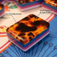 Mahjong américain moderne personnalisable, 160 tuiles, dos de tortue, couleur unie scintillante, acrylique, logo personnalisé pour casino, club de jeu