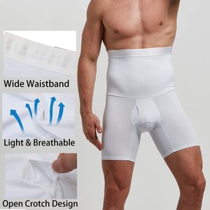 Pantaloncini Modellanti da Uomo a Vita Alta, Traspiranti a Doppio Strato, per Modellare Vita e Fianchi, Abbigliamento da Palestra - Product Image 4