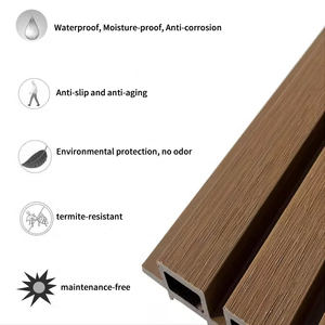 Panneau de revêtement mural extérieur en bois composite Wpc recyclé Panneau de revêtement mural extérieur en WPC co-extrudé pour intérieur extérieur - Product Image 5