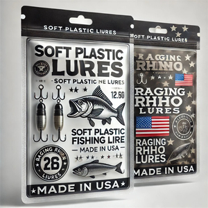 Bolsas de Embalaje de Plástico con Cierre Hermético y Orificio para Colgar, para Cebos de Pesca - Product Image 1