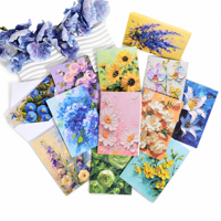 Ensemble de cartes de remerciement et d'enveloppes 4x6 pouces avec papier nacré, motif floral, intérieur vierge pour mariages, anniversaires, occasions professionnelles