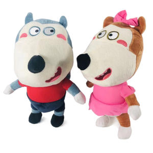 Peluche de dessin animé familial Wolfoo de 30cm, poupées en peluche douces de <span class=keywords><strong>Lucy</strong></span> et personnages d'animation Peluches à faible quantité minimale de commande - Product Image 1