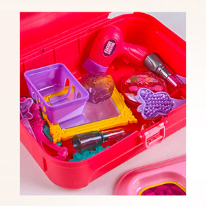 Ragazze Zaino Box Cosmetici di Cortesia Zaino Scatola di Plastica Pettine di Bellezza Specchi Bigiotteria Make-up Borse Spogliatoio Trucco Giocattoli - Product Image 4