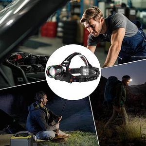 Linterna Frontal LED Recargable Súper Brillante, Linterna de Cabeza con Zoom, Luz de Diadema para Adultos, para Correr, Senderismo y Camping - Product Image 6
