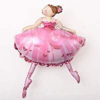 2024 nouveau dessin animé danse fille aluminium Film ballons vente chaude ballerines pour fête promotionnelle fête fournitures