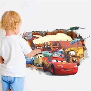 <b>Cars</b> 3D Wall Stickers Irregular Shape Waterproof Children's Room Decor Self Adhesive Background <b>Decal</b> ZY1484 - Product Image 3