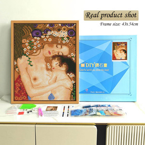 Kit de peinture diamant DIY pour enfants, vente en gros, 5D, entièrement brodé, Château de rêve de princesse avec mère et enfant, Décoration artistique pour la maison - Product Image 2