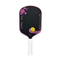 Raquette de pickleball OEM ODM en fibre de carbone, noyau en nid d'abeille PP, surface mate, logo personnalisé, vente en gros, usine
