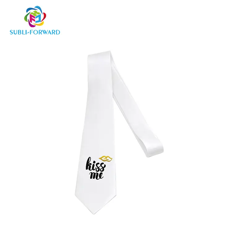 Wholesale Mens Classic Casual Fashion Competitive Price Durable Blank Polyester White Sublimation Tie