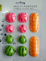 Lot de 10 supports de câbles durables, organisateurs de fils autocollants, organiseurs de câbles USB pour bureau, kit d'organisation de cordons, clips pour câbles USB