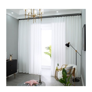 Casa tenda di finestra del soggiorno a buon mercato bella mantovana ricamato bianco tenda pura - Product Image 1