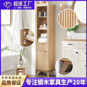 Simple solid wood <b>corner</b> <b>cabinet</b>/shelf for bathroom, toilet, and living room/kitchen. - Product Image 5