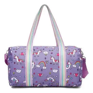 Zaino e borsa da ragazza unicorno viola Set di peluche collezione di borse per bambini - Product Image 3