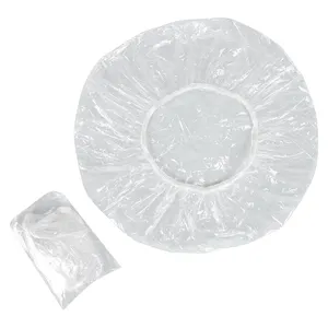 Best Seller Handmade PE Shower Cap Clear Plastic Shower Cap For Bathroom