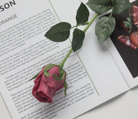 Fleur artificielle faite main en PU, style Rose Feel Lover Mei, plante verte, décoration pour mariage, Nouvel An, Thanksgiving, artisanat, style Ins