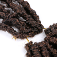 Vente en gros Papillon Locs Cheveux au crochet Fausses mèches Tresses au crochet Extensions Cheveux synthétiques mèches souples Tresse bouclée