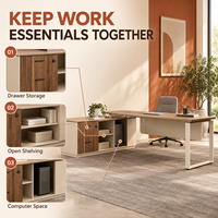 Table de bureau de luxe pour manager, patron, en forme de L, bureau d'ordinateur, poste de travail, mobilier pour bureau à domicile, salle d'étude