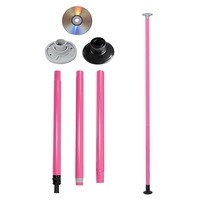 Pôle de danse Portable en Silicone rose de 45mm avec extension pour Club d'exercice fête Pub maison
