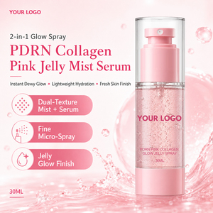 Face Makeup Vegan PDRN Collagen Pink Jelly Mist Serum 2 in 1 Glow Spray 30ml Glow-Boosting Fresh 30ML Moisturizing Long Lasting - Product Image 5