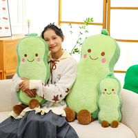 En gros, Grande peluche coussin de corps en forme d'avocat - Coussin de câlin en forme de gousse de pois, jouet en peluche