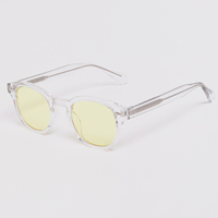 Lunettes Finewell 6201 Vintage Ovales CP pour un Sommeil Paisible, Verres Bloquant 99% de la Lumière Bleue, Lunettes de Jeu, Verres Rouge Orange, Lunettes d'Ordinateur pour Femmes et Hommes