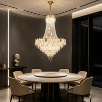 Nouveau Lustre de Plafond Français Élégant Haut de Gamme, Style Luxe, Idéal pour Duplex, Espaces Ouverts, Villas, Combles et Escaliers Ouverts