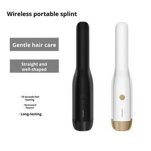 Dual-Purpose <strong>Mini</strong> Portable Wireless <strong>Hair</strong> <strong>Straightener</strong> Curling Iron Titanium LED Display USB Charging for Household Use for - Product Image 3