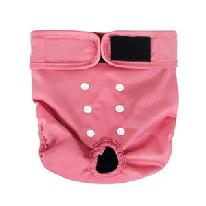 Couches lavables pour chiennes Couches réutilisables de qualité supérieure pour toutou Couches absorbantes pour l'<span class=keywords><strong>incontinence</strong></span> des animaux de compagnie avec boutons-pression réglables - Product Image 4
