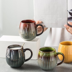 Nouvelle Tasse en Céramique Faite Main Style Japonais Rétro Grande Capacité pour Hommes et Femmes, Collection Été 2025 – Idéale pour la Maison - Product Image 1