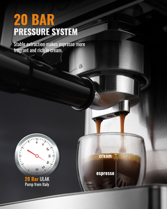 Bình nước 60 oz 20 bar thép không gỉ Máy pha cà phê sữa Frother hơi nước đũa nhà bếp trẻ em Máy pha cà phê tự động - Product Image 2