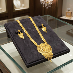 Venta al por mayor de 14K 18K 24K Micro Gold Fashion Long Jewelry Set, Micro Forming Long Jewelry Set, Tradicional Wedding Long Jewelry Set. - Product Image 2