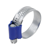 Collier de serrage à sangle bleue en acier au carbone fort galvanisé tête bleue tuyau d'eau boucle en acier inoxydable système de mesure métrique lourd