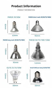 RAR20 RAR30 UVB CE ROHS Lampe Chauffante 25W <span class=keywords><strong>50W</strong></span> 75W 100W pour Reptiles E27 Matériau Verre Reptile Lumière Chauffante Fourniture d'usine - Product Image 5