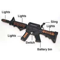 Fusils électriques en plastique Sniper M416 avec lumières et sons Jouet électrique en plastique Pistolet à huit sons