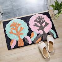 Taille personnalisable grand tapis de salle de bain antidérapant bleu tapis de bain doux tapis de pied pour l'entrée de la maison