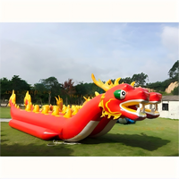 Bateau pneumatique gonflable AirTight Dragon Water Sled Banana Boat Towable Tube pour 10 places, capacité supérieure à 500 kg, en bâche PVC
