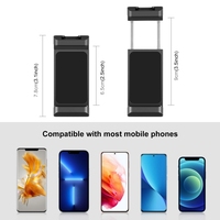 PULUZ Tête de trépied en alliage d'aluminium avec griffe porte-accessoire pour téléphone (Noir)