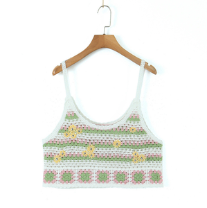 Summer Beach Outdoor Bohemia <span class=keywords><strong>Gilet</strong></span> carré de grand-mère <span class=keywords><strong>au</strong></span> <span class=keywords><strong>crochet</strong></span> fait à la main - Product Image 4