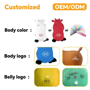 Haute qualité PVC jouet enfants tour-sur exercice équilibre gonflable en peluche Animal trémie cheval pour les tout-petits