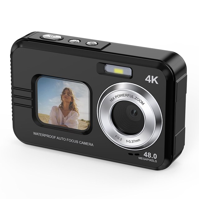 48MP Autofocus Underwater Camera Waterproof HD Dual Screen Digital Selfie Zoom Fill Light Snorkeling Action