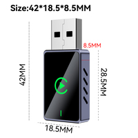 Adaptador Inalámbrico QIANYAO Q1AK con Puerto USB, Color Gris Metálico, 2 en 1, CarPlay y Android Auto, BT5.0, Compatible con IOS 10+ / Android 11+