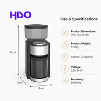 Moulin à café électrique à capacité de 250 g avec réglage de la finesse pour espresso et pour le café filtre
