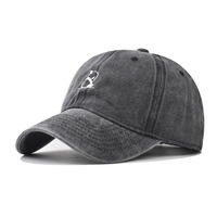 Venta al por mayor de alta calidad ajustable Vintage lavado 6 paneles al aire libre gorra de béisbol Panda bordado ala curva gorra de béisbol personalizada